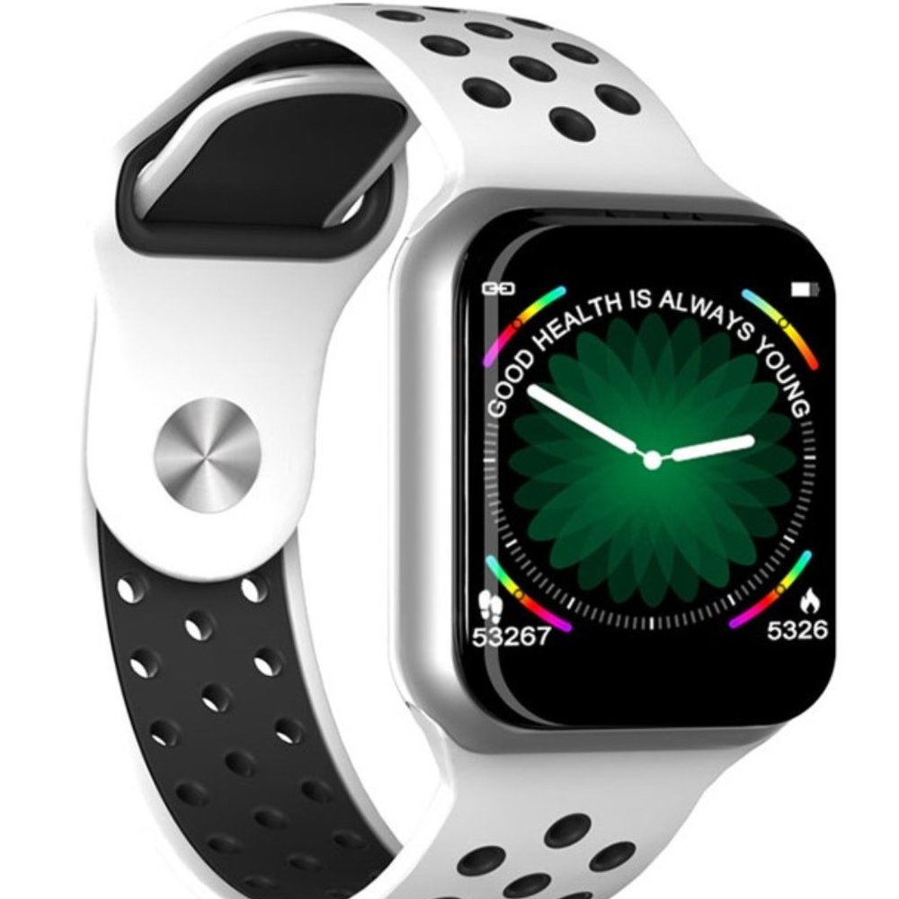 Smart Watch-Silver Watch w/White and Black Band